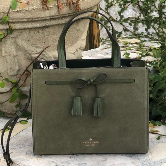 NWT kate spade Sm Hayes Satchel&wallet olive green - Picture 2 of 7
